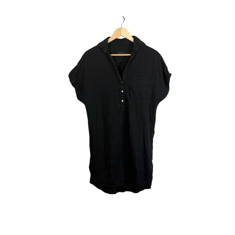 Frank & Eileen Grayson The Artist Short Sleeve Linen Dress in Black Size 1 (XS) - Picture 2 of 11